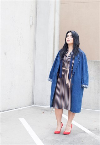 90'S VINTAGE DENIM TRENCH COAT