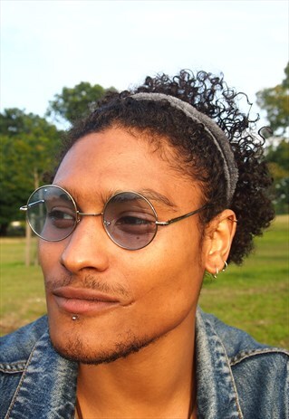 BLUE LENS ROUND SMALL SUNGLASSES