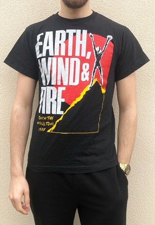 VINTAGE 1988 EARTH WIND & FIRE T-SHIRT EUROPEAN TOUR