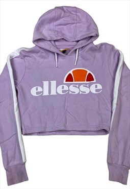 Pastel purple ellesse logo imprinted hoodie