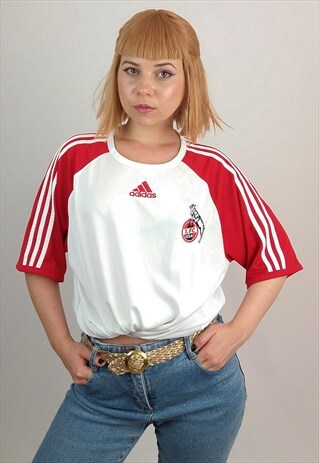 VINTAGE 90'S ADIDAS UNISEX FOOTBALL T-SHIRT