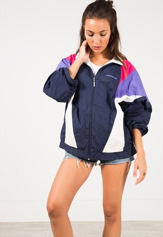 VINTAGE 80'S USA ADIDAS SHELL SPORT JACKET / S1342