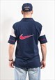 NIKE 90'S POLO SHIRT IN BLUE SHORT SLEEVE TOP MEN