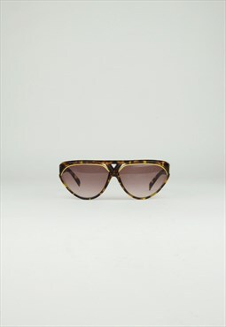 YSL Vintage Sunglasses Shield 90s Yves Saint Laurent Brown