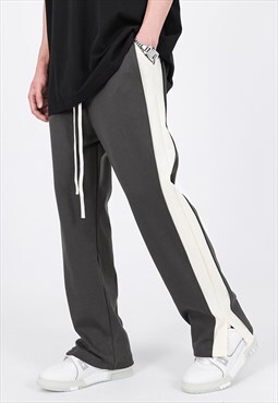 Grey Relaxed Fit Pants Trousers Sweatpants Y2k
