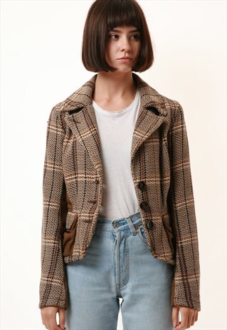 90S VINTAGE MAX MARA SPORTMAX WOOL SHORT JACKET BLAZER 1118