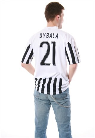 90S VINTAGE JUVENTUS FC DYBALA 21 OLDSCHOOL T-SHIRT 13608