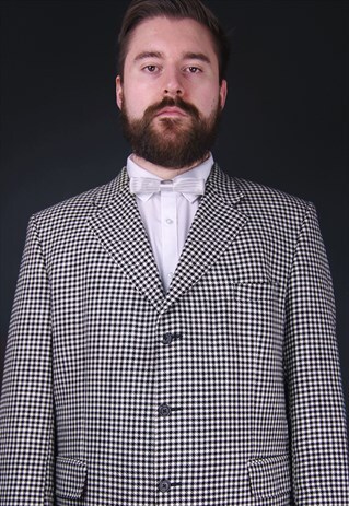 VINTAGE PLEATED SILVER BOW TIE