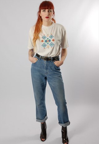 VINTAGE 80S ORIGINAL HIGH RISE MOM JEANS