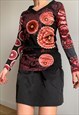 VINTAGE PRINTED DESIGUAL BLOUSE