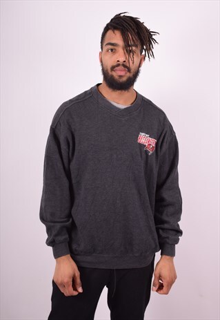 NFL MENS VINTAGE SWEATSHIRT JUMPER LARGE GREY 90'S