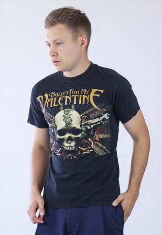 VINTAGE MENS BULLET FOR MY VALENTINE BIG LOGO T-SHIRT