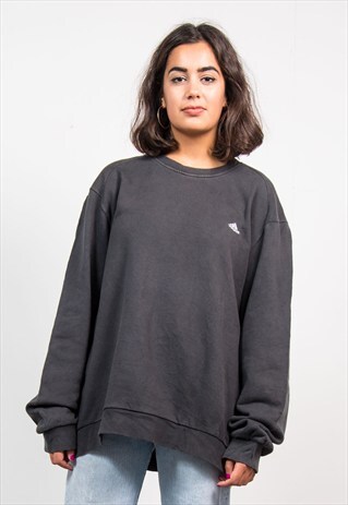 90'S VINTAGE ADIDAS DARK GREY SWEATSHIRT JUMPER
