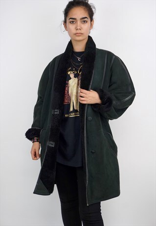 VINTAGE 90'S SHEARLING COAT