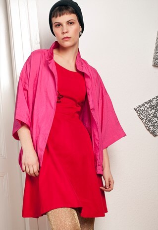 80S VINTAGE MAGENTA BLOUSE