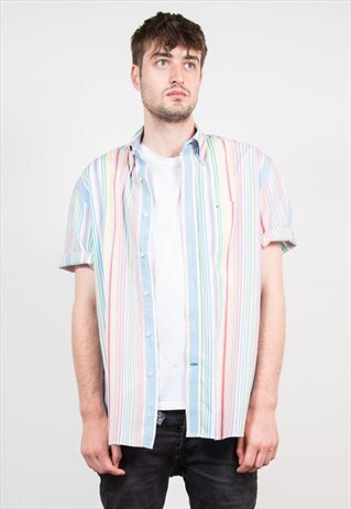 VINTAGE TOMMY HILFIGER CANDY STRIPE SHIRT