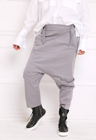 WOMEN HAREM PANTS/GRAY PANTS
