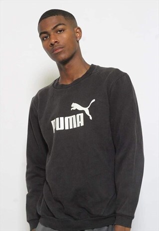 VINTAGE PUMA LOGO SWEATSHIRT BLACK