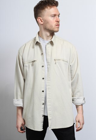 VINTAGE CORDUROY SHIRT BEIGE