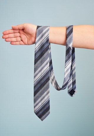 VINTAGE 70'S RETRO TAPESTRY WOVEN MOD PATTERN TIE