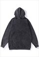 GIN PRINT HOODIE ALADDIN PULLOVER CREEPY CARTOON JUMPER GREY