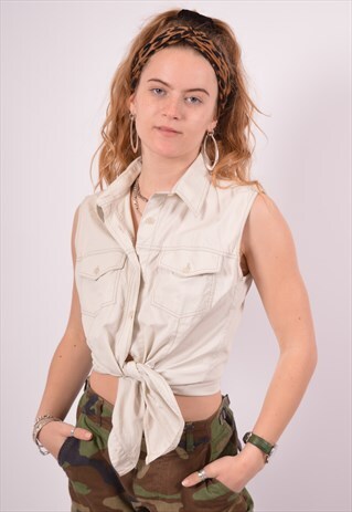 VINTAGE CALVIN KLEIN SHIRT SLEEVELESS GREY