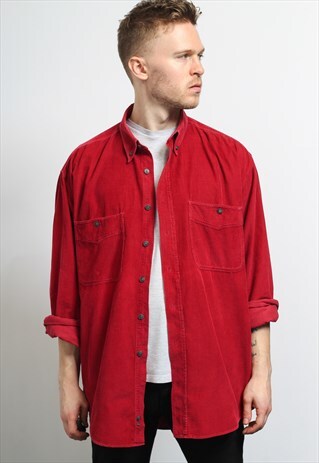 VINTAGE CORDUROY SHIRT RED