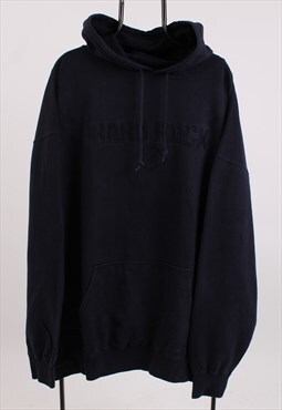 Vintage Men's Hard Rock Cafe Navy Spell Out Pull Over Hoodie