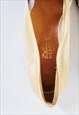 VINTAGE HERMES BEIGE CAP TOE BALLERINA FLATS SIZE 39