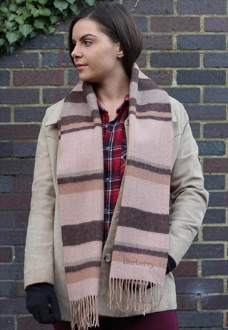 VINTAGE CASHMERE CHECKED SCARF-AS125