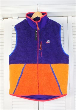 RARE Deadstock Y2K Purple Abstract Nike Sleeveless Jacket