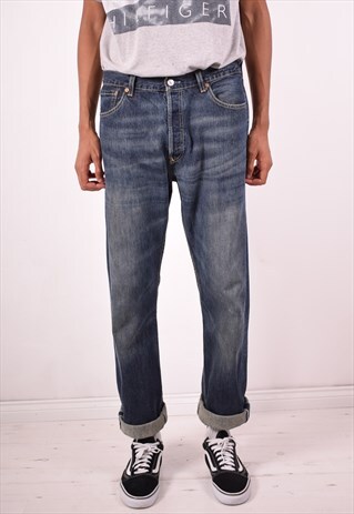 LEVI'S 501 MENS VINTAGE JEANS W36 L33 BLUE 90S