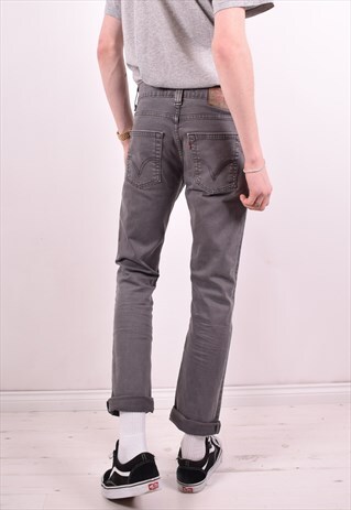 LEVI'S 511 MENS VINTAGE JEANS W30 L31 GREY 90S