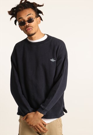 VINTAGE CALVIN KLEIN EMBROIDERED SPELL OUT SWEATSHIRT