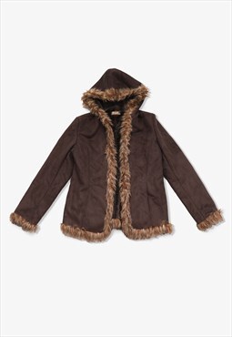 Vintage Y2K 00s penny lane afghan jacket in brown