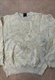 VINTAGE KNITTED JUMPER ABSTRACT PATTERNED KNIT SWEATER