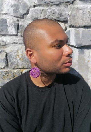 PURPLE WIRE EARRINGS