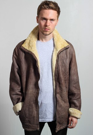 VINTAGE SUEDE SHERPA JACKET