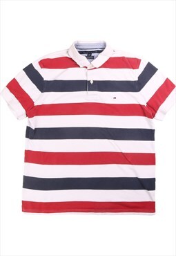 Vintage 90's Tommy Hilfiger Polo Shirt Striped Short Sleeve