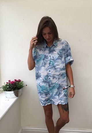 CRAZY PATTERNE OVERSIZED RETRO VINTAGE UNISEX FESTIVAL SHIRT