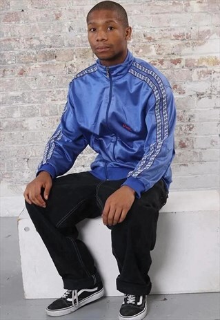 VINTAGE ASICS TAPE LOGO TRACK JACKET PURPLE