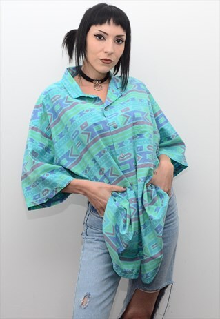 VINTAGE 90'S NEON ARIZONA PATTERNED SUMMER SHIRT