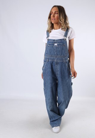 DENIM DUNGAREES CALVIN KLEIN WIDE LEG UK 12 (GCEE)