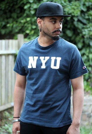 VINTAGE 90S CHAMPION NEW YORK UNIVERSITY T-SHIRT