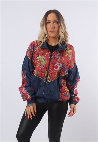 SHELL JACKET BOMBER TRACK TOP OVERSIZED VINTAGE 90'S (CK3J)