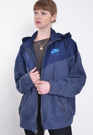 VINTAGE NIKE AIR HOODED JACKET BLUE
