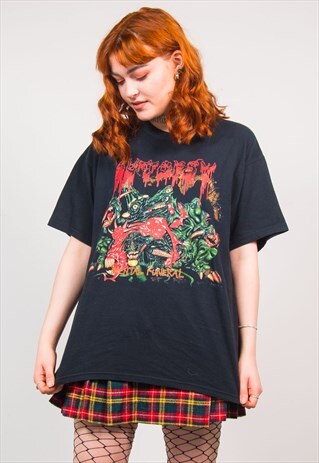 AUTOPSY VINTAGE 90'S BLACK HEAVY METAL BAND T-SHIRT