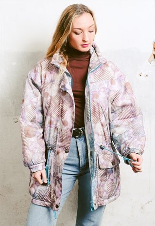 VINTAGE 80S PATTERNED PARKA JACKET