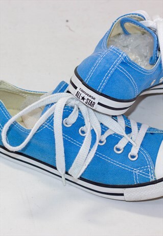 BRIGHT BLUE CONVERSE TRAINERS UK4