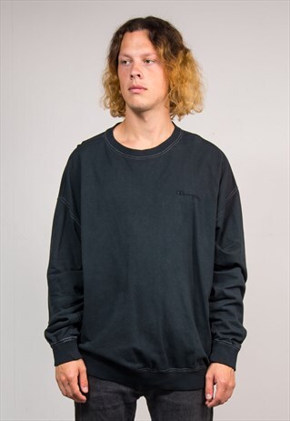 90'S VINTAGE CHAMPION BLACK SWEATSHIRT